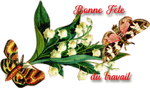 Gif animé bonne fête du travail muguet